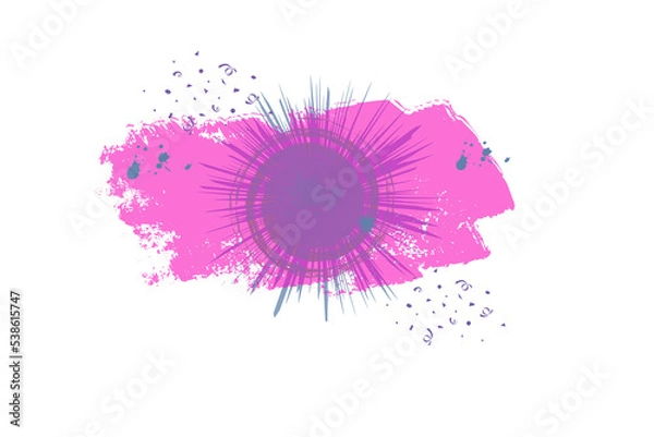 Obraz pink ink splashes design elements