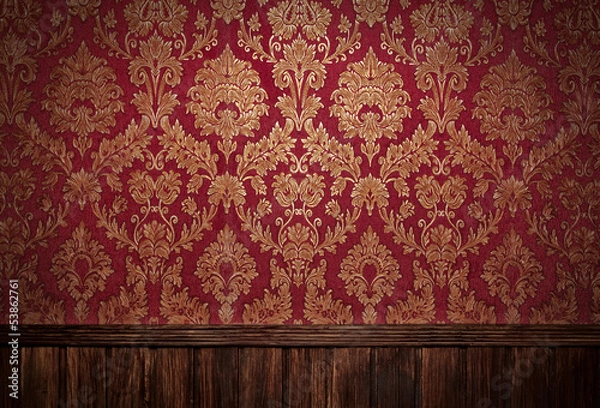 Fototapeta Red retro interior