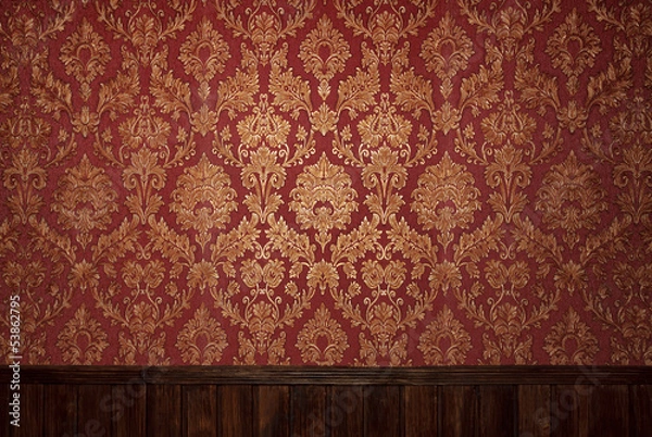 Fototapeta Red retro interior