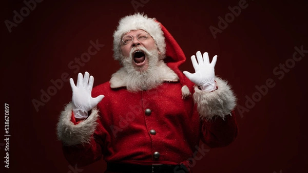Obraz Santa claus laughing or sneezing
