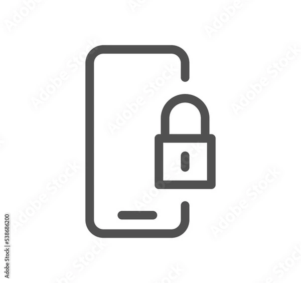 Fototapeta Locks icon outline and linear vector.

