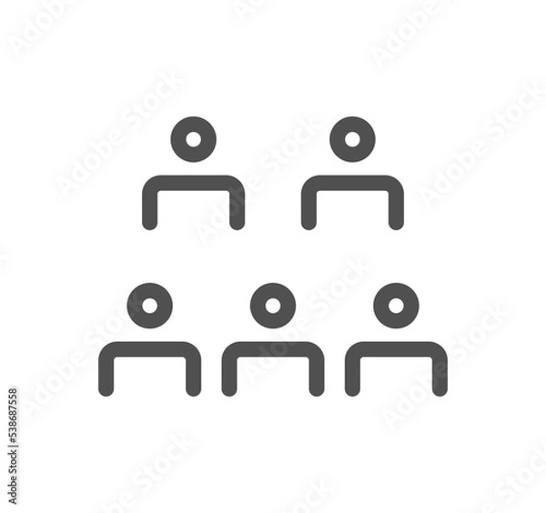 Obraz Business people icon outline and linear vector.
