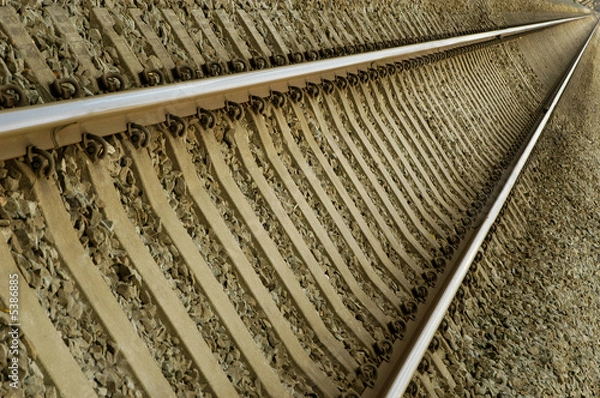 Obraz one train track leading nowhere