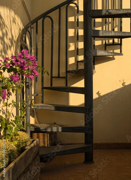 Obraz spiral staircase outside