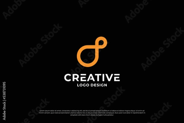 Fototapeta Letter D logo design vector. Initial letters D for logo brand. Creative D sign initial letter.