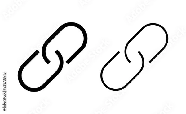 Fototapeta Link icon vector for web and mobile app. Hyperlink chain sign and symbol