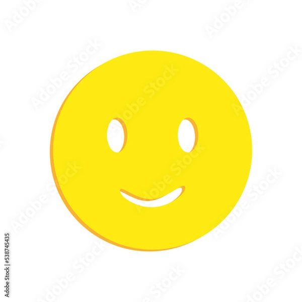 Fototapeta Abstract yellow smiley. Smile icon. Vector illustration. stock image. 
