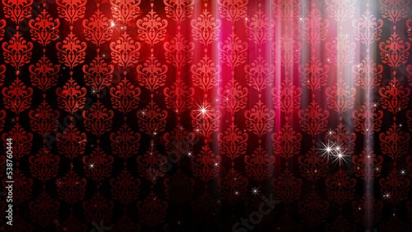 Obraz 色のついた背景にキラキラが舞い、光が左右に動く