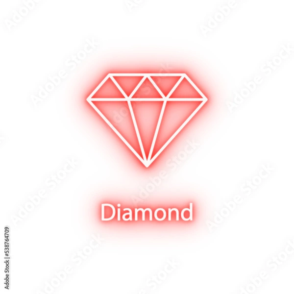 Obraz diamond neon icon