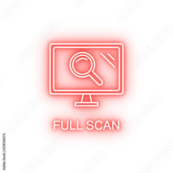 Obraz scan computer outline neon icon
