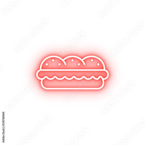 Obraz burger neon icon