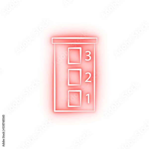 Obraz Firefighter training two color neon icon