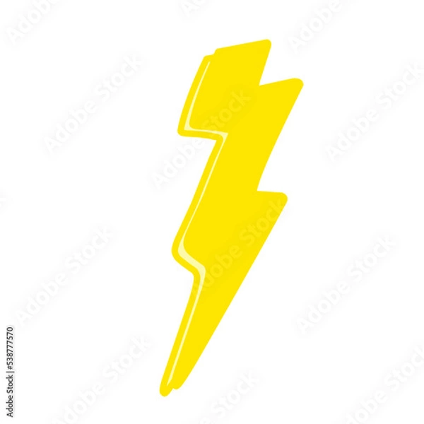 Fototapeta yellow lightning vector illustration