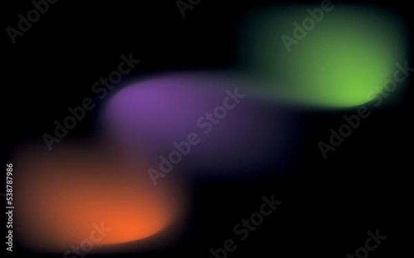 Obraz Black Background, In effect, gradient in orange, lilac and green colors. Wallpaper with a three-dimensional gradient effect. High resolution, 3D