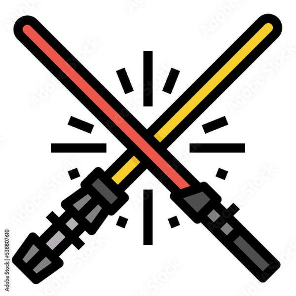 Obraz lightsaber Filled Outline icon