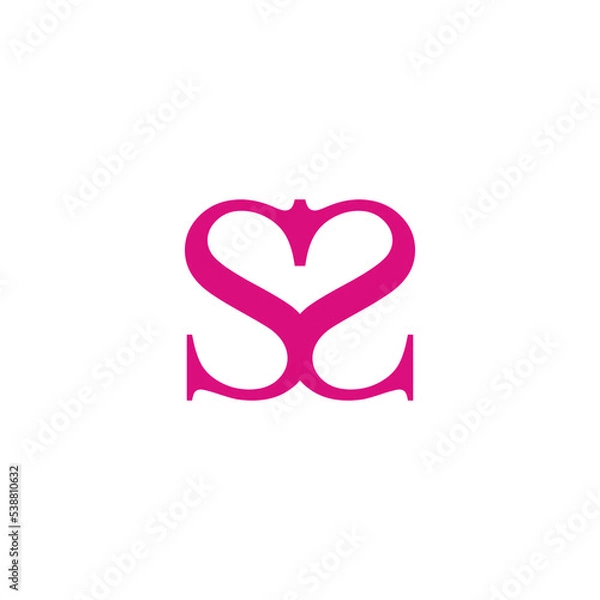 Fototapeta letter s with love