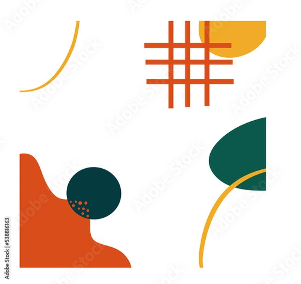 Obraz Abstract geometric background lines and shapes