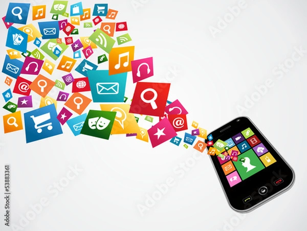 Obraz Smartphone download applications