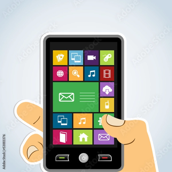 Fototapeta Diversity mobile application