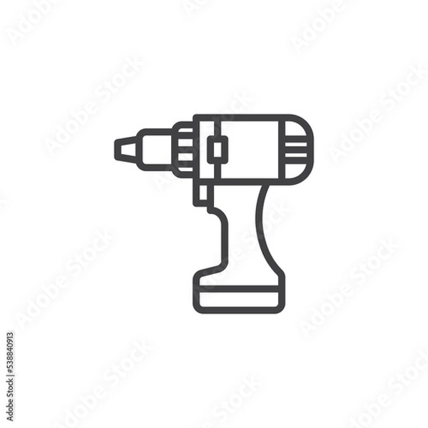 Obraz Cordless Drill line icon
