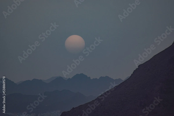 Obraz sunset over the mountains