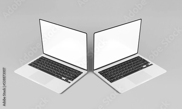 Fototapeta Mackbook pro screen with website presentation mockup