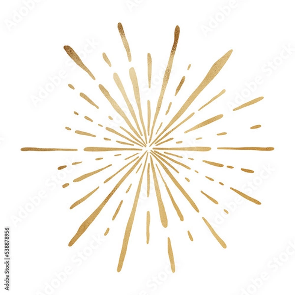 Obraz Gold Metallic Firework