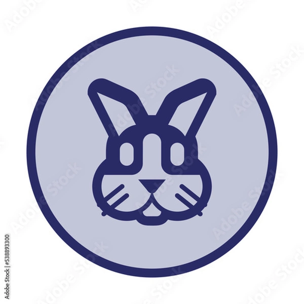Fototapeta Popular editable animal icon. In round colorful vector icon.  Small or big mouse, chicken, cat, dog, pig, elephant, camel, frog, bear, koala, bull, panda, wolf, rabbit