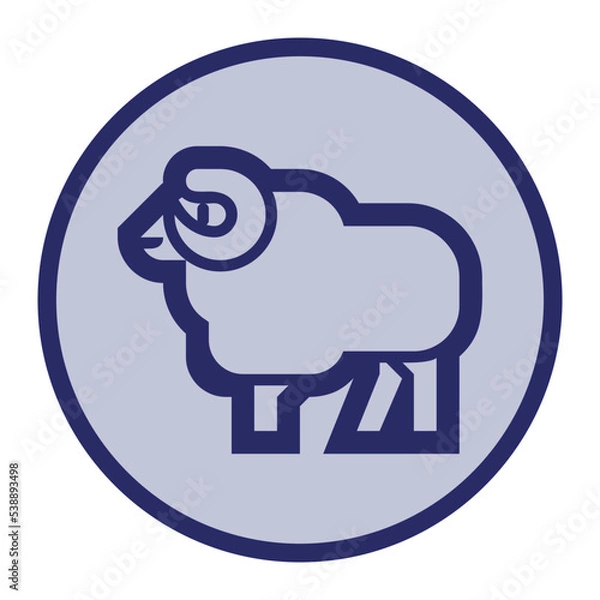 Fototapeta Popular editable animal icon. In round colorful vector icon.  Small or big mouse, chicken, cat, dog, pig, elephant, camel, frog, bear, koala, bull, panda, wolf, rabbit