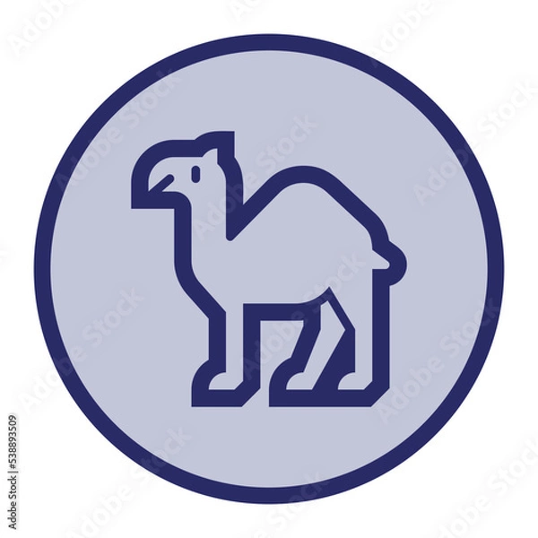 Fototapeta Popular editable animal icon. In round colorful vector icon.  Small or big mouse, chicken, cat, dog, pig, elephant, camel, frog, bear, koala, bull, panda, wolf, rabbit