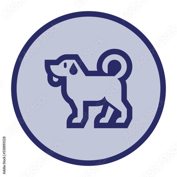Fototapeta Popular editable animal icon. In round colorful vector icon.  Small or big mouse, chicken, cat, dog, pig, elephant, camel, frog, bear, koala, bull, panda, wolf, rabbit