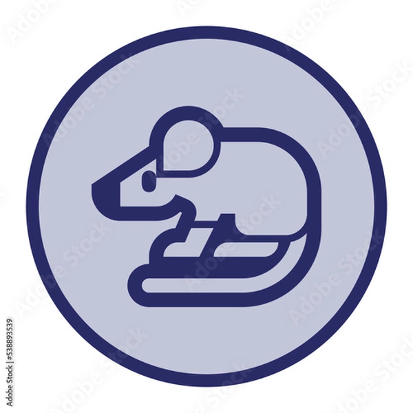 Fototapeta Popular editable animal icon. In round colorful vector icon.  Small or big mouse, chicken, cat, dog, pig, elephant, camel, frog, bear, koala, bull, panda, wolf, rabbit