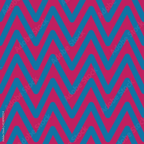 Fototapeta Blue and pink stripes seamless pattern background.  Perfect for fabric, scrapbooking, quilting, wallpaper and many more projects.