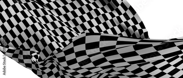 Fototapeta grid abstract background chess checkered flag finish line victory 3d rendering
