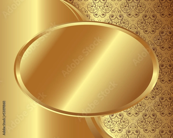 Obraz Gold frame with pattern 2