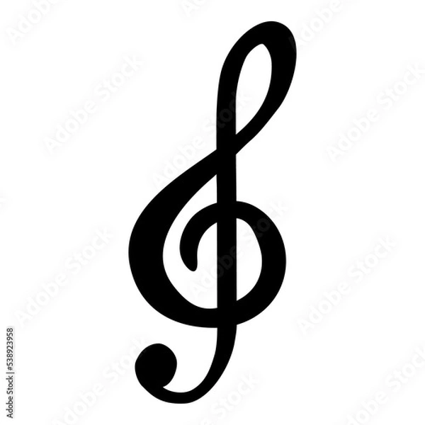Fototapeta treble clef icon