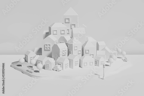 Obraz City background. 3d rendering