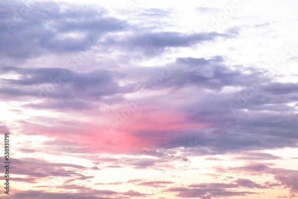 Obraz Pink sunset sky sunrise clouds
