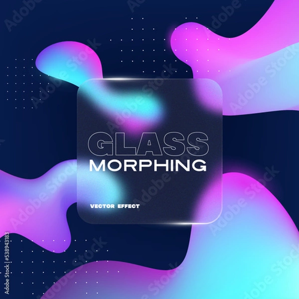 Obraz Abstract background in glass-morphism style.