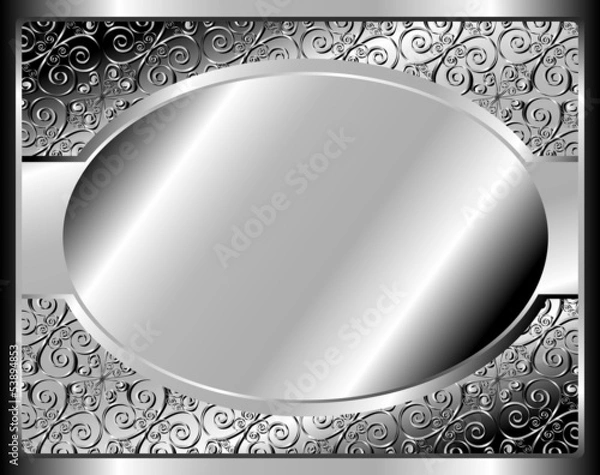 Fototapeta Metal frame with a pattern