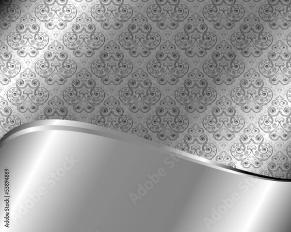 Obraz Metal frame with a pattern 8