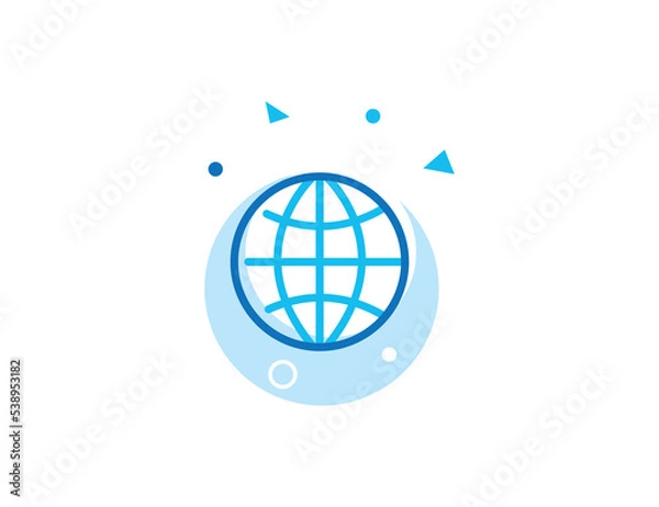 Fototapeta globe Stroke Line Icon