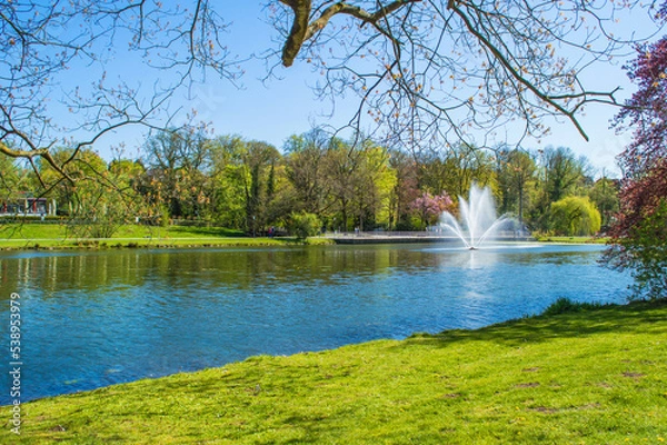 Obraz Fontäne im See