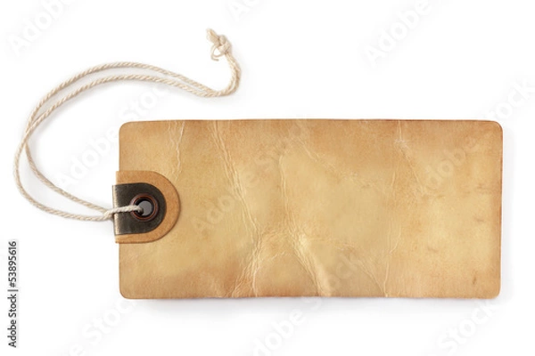 Fototapeta Blank price tag with clipping path