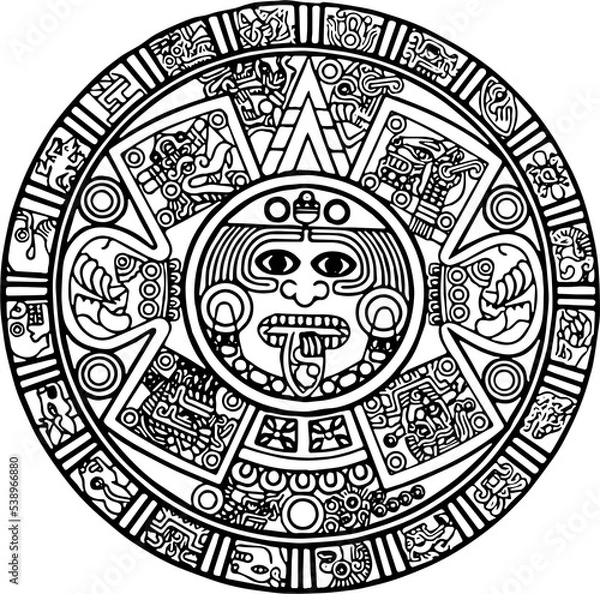 Obraz Aztec calendar high resolution