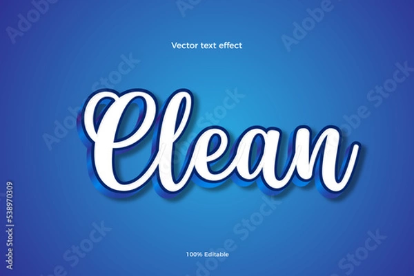 Fototapeta  Clean 3d editable  vector text effect  style 
