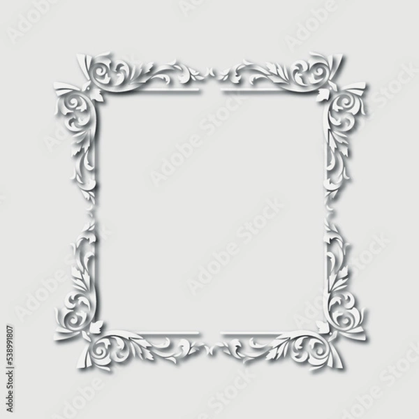Fototapeta Frame, in the style of an ornament, Vector illustration eps 10, Art.