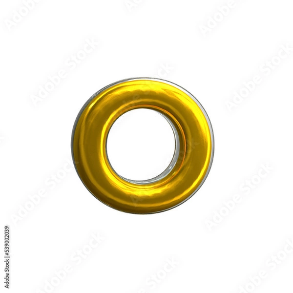 Fototapeta Letter O 3D modeling transparency background