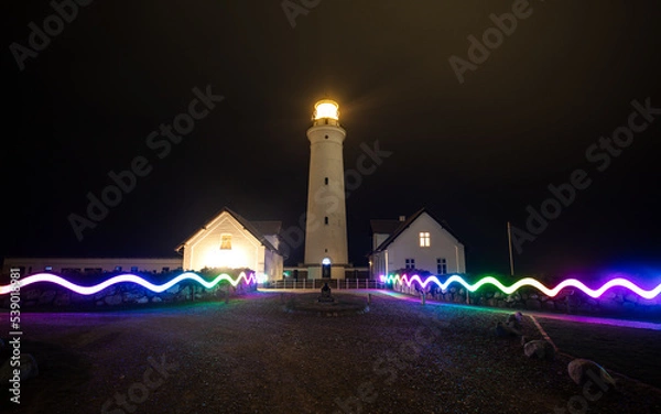 Obraz lighthouse light paint