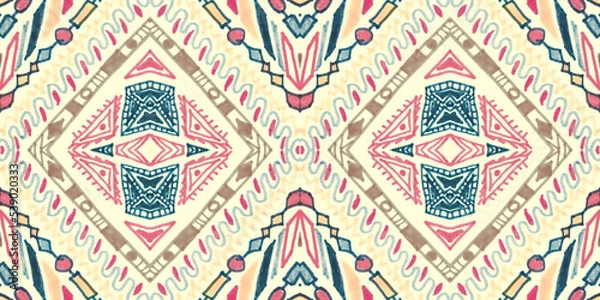 Obraz Seamless ethnic background. Geometric aztec pattern.
